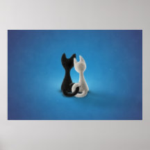 Black Cat White Cat (Colour 1) Print