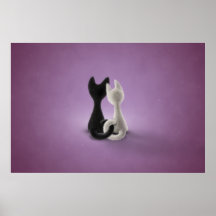 Black Cat White Cat (Colour 4) Poster