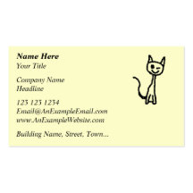 Black Cat, Winking. Business Card Template