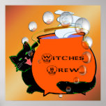Black Cat Witches Brew Poster