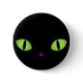 Black Cat With Big Green Eyes Buttons