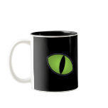Black Cat With Big Green Eyes Mug