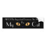 Black Cat With Big Orange Eyes Bumper Stickers