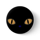 Black Cat With Big Orange Eyes buttons