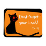 Black cat with red eyes don`t forget magnet