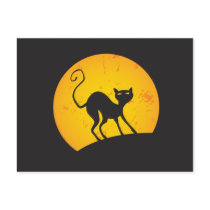 Black Cat - Yellow Moon postcards