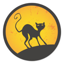Black Cat - Yellow Moon stickers