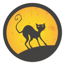 Black Cat - Yellow Moon stickers