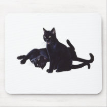 black cats mouse pad