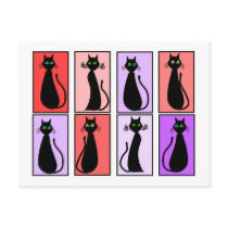 Black Cats Pop Art Gifts Postcards