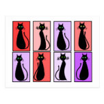 Black Cats Pop Art Gifts Postcards