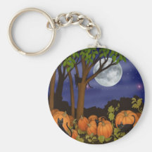 Black Cats & Pumpkins Keychain