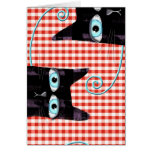 Black Cats Red Gingham Card by Rupydetequila Black Cats Red Gingham Card