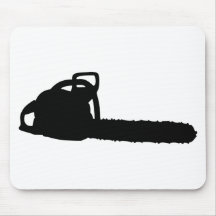 black chainsaw mouse mat