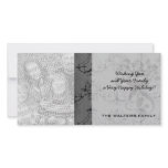 black chandelier damask pattern photo cards