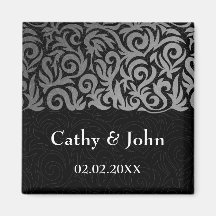 black chandelier Save the date magnet