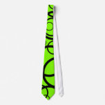 Black & Chartreuse Interlocking Circles Tie