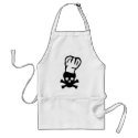 black chef skull chefs head cook aprons