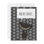 black cheshire cat invitation