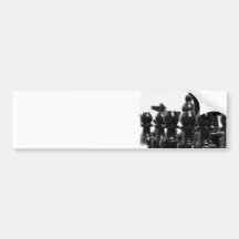 Black Chess Pieces Bumper Sticker