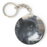 Black Chow Chow Mix Photo keychains