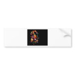 Black Christmas Lights Face bumper stickers