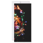 Black Christmas Lights Face Rack Card Template