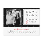 Black Circle Save the Date Card postcards