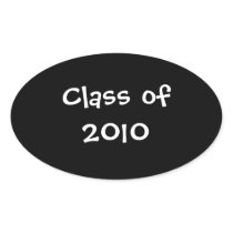 black, Class of 2010 oval sticker