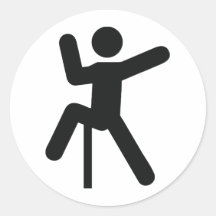 black climber icon climbing stickers