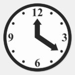 Black Clock Sticker