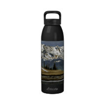 Black Cloud Mine Oil Landscape Painting Reusable Water Bottle