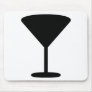 black cocktail icon mouse pads