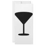 black cocktail icon customized rack card