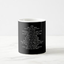 black coffee poem mug