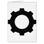 black cogwheel cog cards
