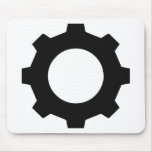 black cogwheel cog mousepads