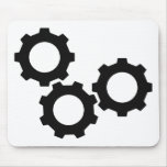 black cogwheels cog mousepads