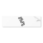 black cogwheels icon bumper stickers
