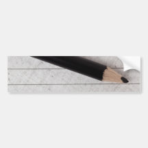 Black colour pencil with colouring bumper sticker