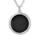 Black Colour Round Silver Plated Necklace