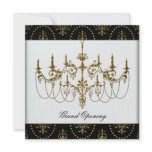 Black Corporate Business Grand Opening Party Custom Invitations