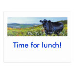 black cow & landscape painting postcards
