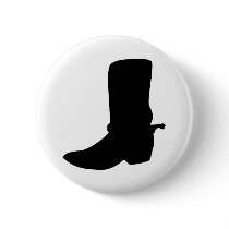 Black Cowboy Boot with Spurs