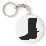 Black Cowboy Boot with Spurs keychains