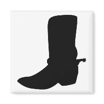 Black Cowboy Boot with Spurs