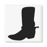 Black Cowboy Boot with Spurs magnets