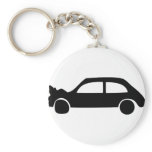 black crash car icon key chain
