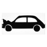 black crash car icon photo greeting card