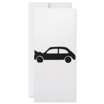 black crash car icon customized rack card